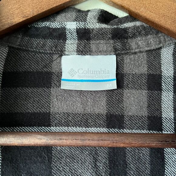 Columbia Sportswear Grey & Black Flannel with LSU Embroidery - Men's Size Medium - Picture 3 of 4